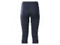 Pantalon capri ajusté bleu foncé pour femme.