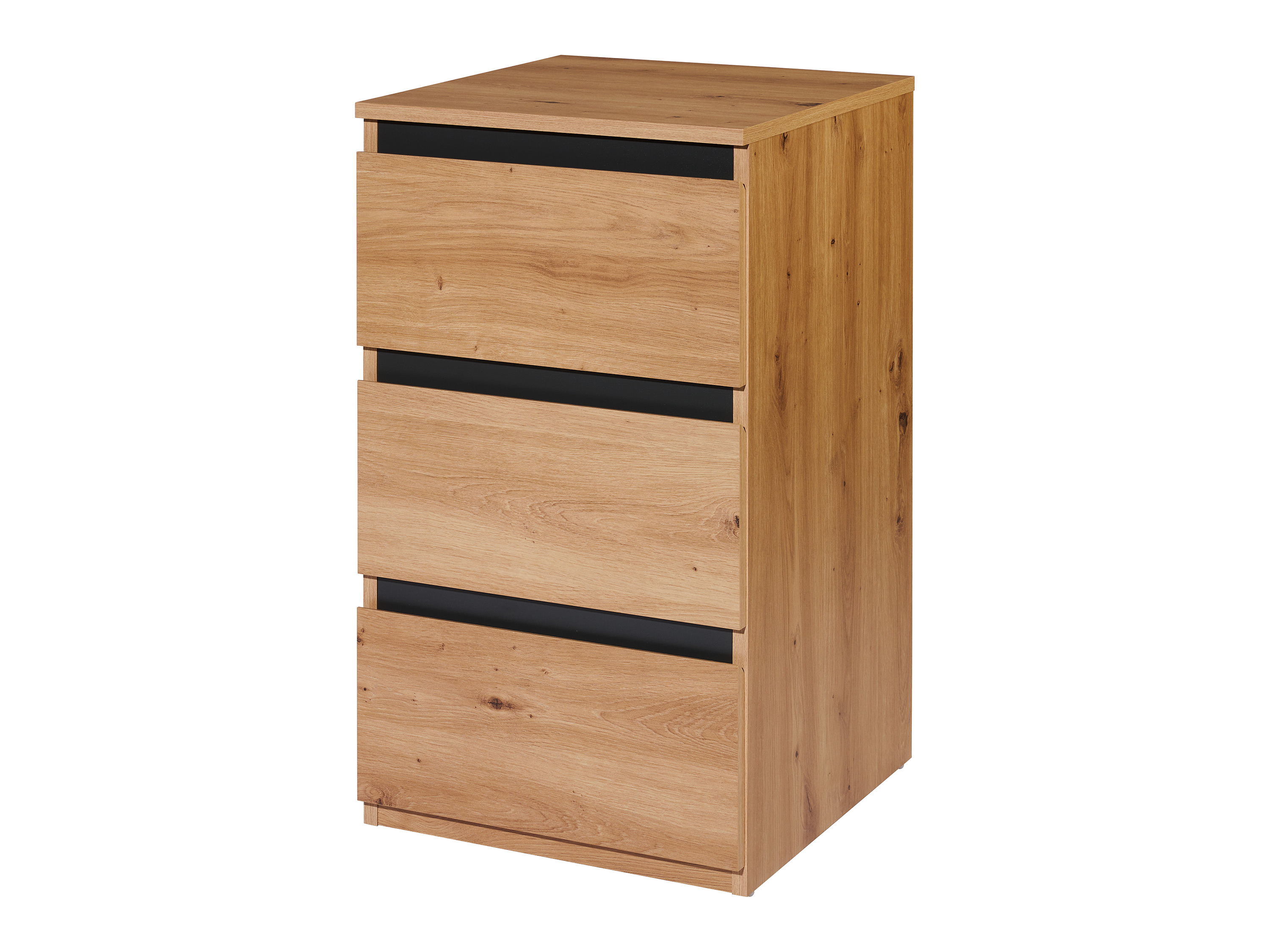 LIVARNO home Commode Genève 3 tiroirs, 40 x 79,2 x 48 cm, imitation chêne