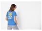 T-shirt bleu avec imprimé citron et texte 'LIMONCELLO La Vita È Bella' au dos.