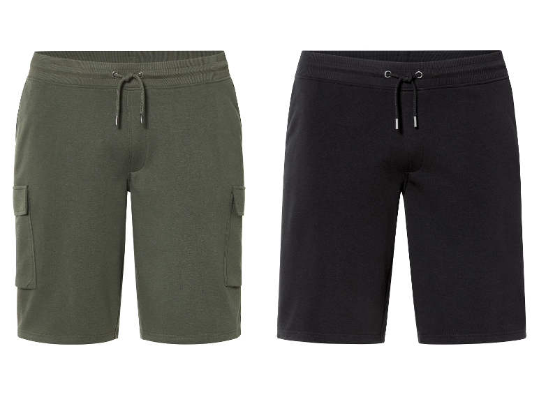 Shorts de sport pour hommes : olive et noir.