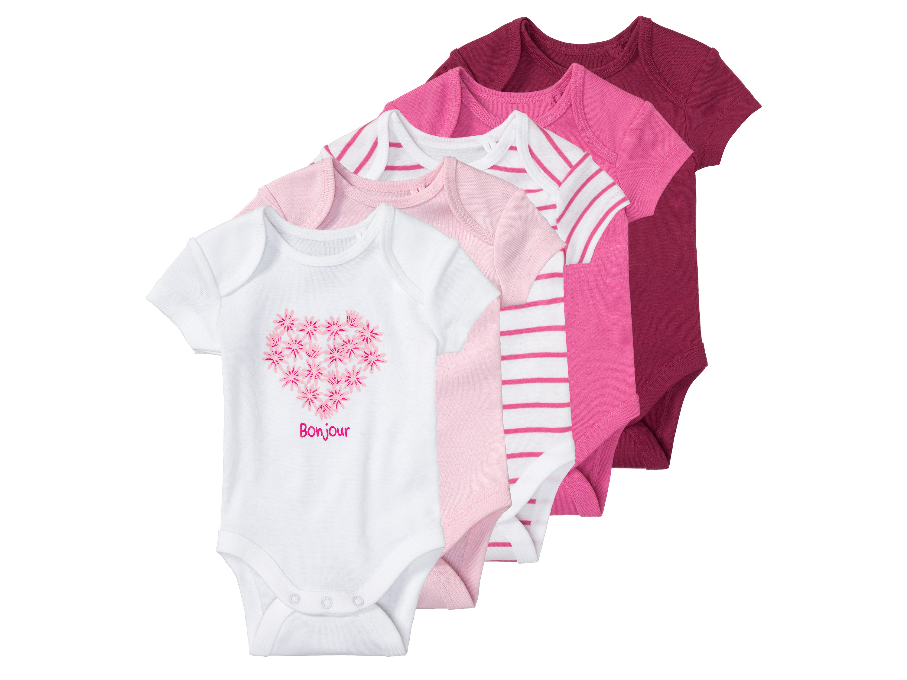 lupilu® lupilu® Lot de 5 bodies bébé 12-24 mois