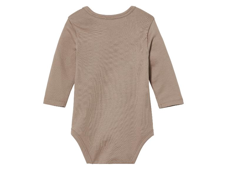 Body bébé manches longues, couleur taupe.