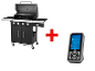 Barbecue gaz 4 brûleurs + thermomètre sans fil.