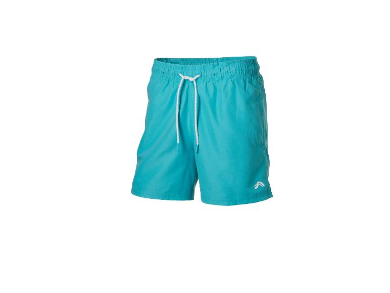 Short de bain turquoise pour homme avec cordon de serrage blanc