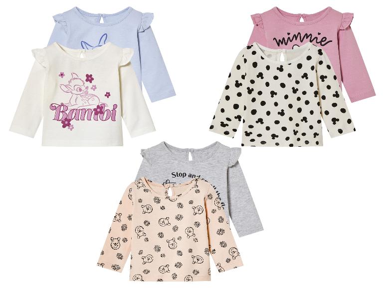 Chemises pour bébés avec des personnages Disney, notamment Bambi, Winnie l'ourson et Mickey Mouse.