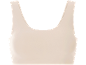 Soutien-gorge bralette beige sans couture.