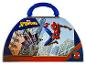 Mallette de jeu Spider-Man avec figurine et décor urbain.