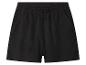 Shorts noirs pour femme avec cordon de serrage et poches.