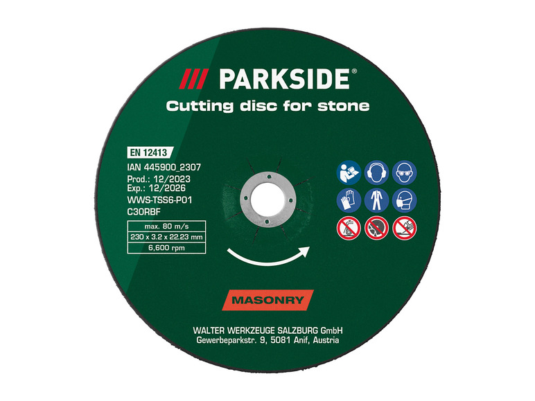 Aller en mode plein écran : PARKSIDE® Kit de disques à tronçonner ou ébavurer ou Disque à tronçonner diamanté, Ø 230 mm - Image 7