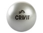 Un ballon de fitness argenté de Crivit.