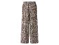 Pantalon large à motif girafe marron et beige