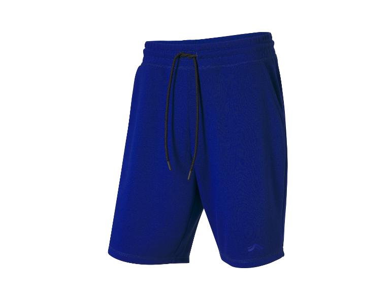 Short de sport bleu marine avec cordon de serrage.