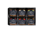 Coffret de six terrines aux saveurs variées, dont dinde et marrons.
