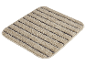 Tapis de bain moelleux à rayures.