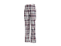 Pantalon à carreaux pour femme avec coupe droite sur fond noir