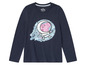 Un t-shirt bleu marine à manches longues avec Peppa Pig dans une combinaison spatiale.