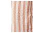 Tissu rayé rose et blanc, texture lin.
