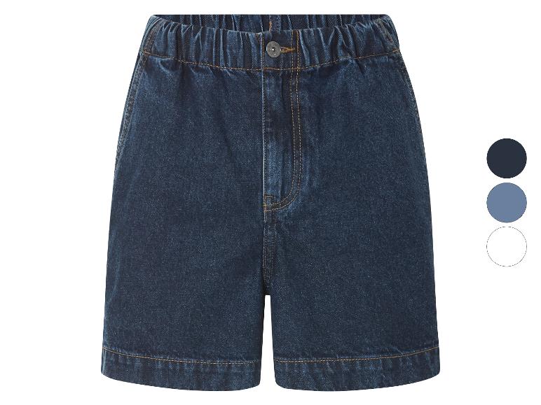 Shorts en jean bleu foncé, différents coloris disponibles.