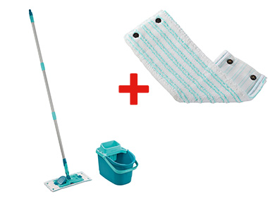 LEIFHEIT Set lave sol + Set de 2 housses de nettoyage Combi Clean