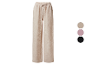 Pantalon large en coton couleur sable avec cordon de serrage.