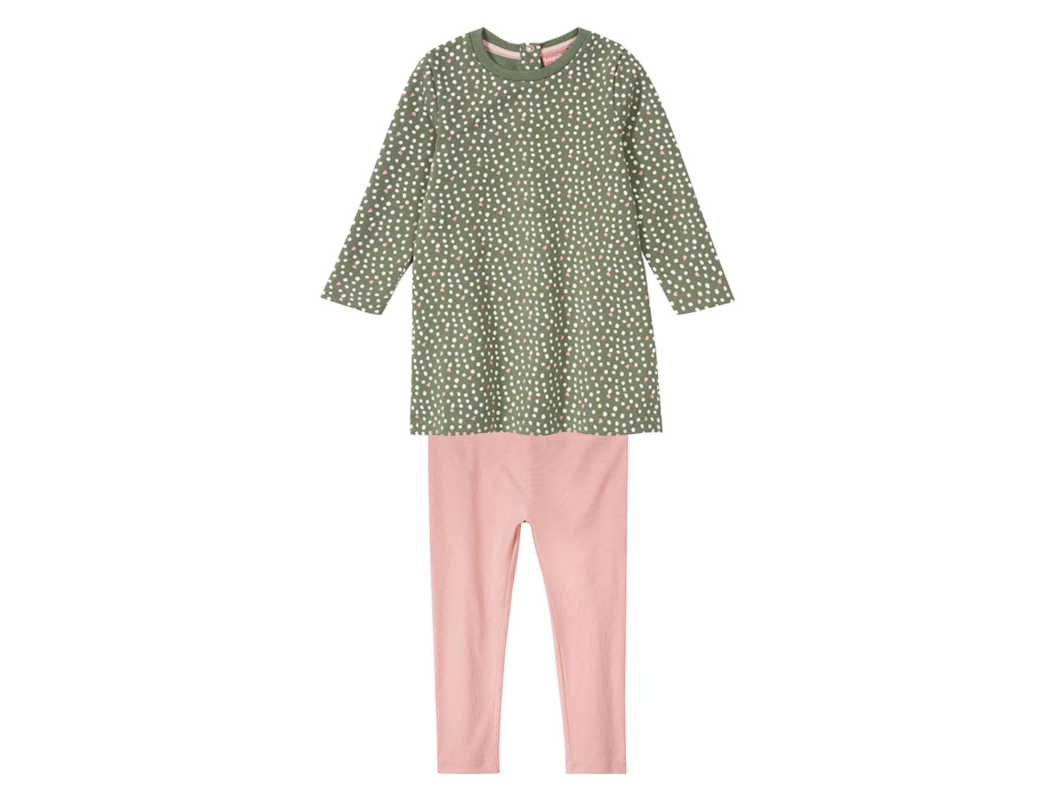 lupilu® Ensemble robe et legging petite fille (vert/rose)