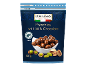 Pistaches au chocolat au lait dans un emballage bleu, avec le texte « Pistachios with Milk Chocolate ».