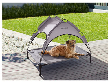 zoofari® Lit de camp pour chien avec toit pare-soleil