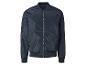 Blouson bomber bleu marine pour homme, fermeture éclair.