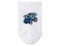 Chaussettes blanches pour enfant, motif camion.