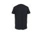 T-shirt noir à manches courtes, vue de dos.