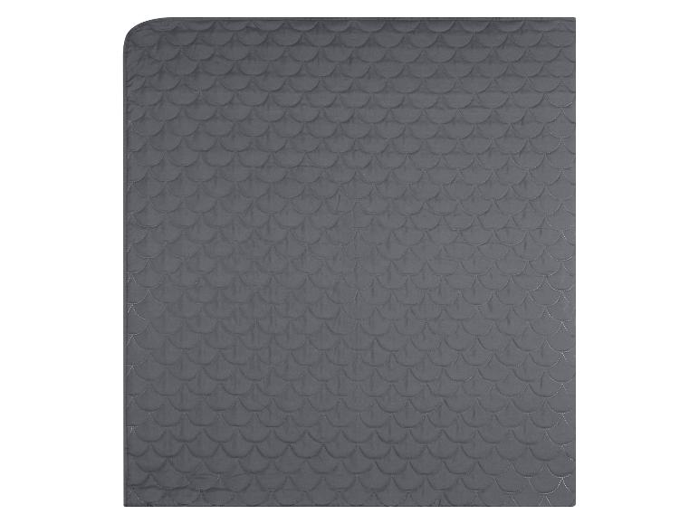 Couverture matelassée grise à motif écailles