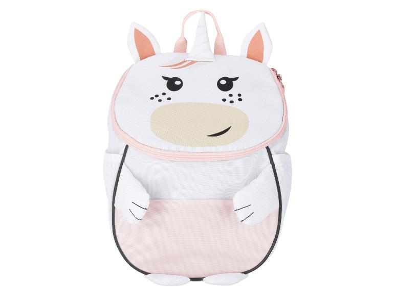 Sac à dos enfant en peluche licorne blanc et rose
