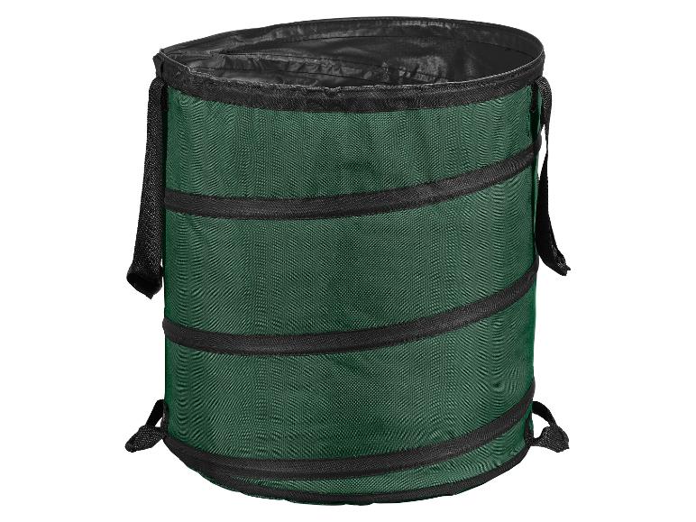 Sac de jardin pliable vert avec bandes et poignées noires