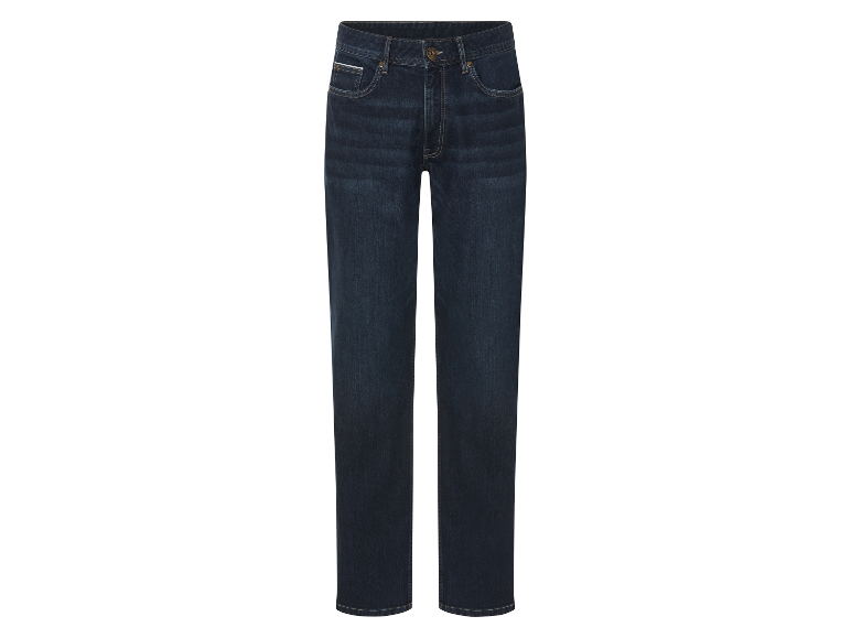 Pantalon en jean bleu.