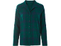 Haut de pyjama boutonné pour femme à carreaux verts