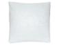 Oreiller blanc avec motif diamant, idéal pour un sommeil confortable.