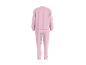 Ensemble de survêtement rose pour femme avec sweat-shirt et pantalon, vue arrière.
