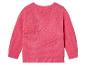 Pull rose pour bébé, en maille texturée.