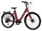 Un vélo électrique rose avec des pneus Schwalbe Big Ben.