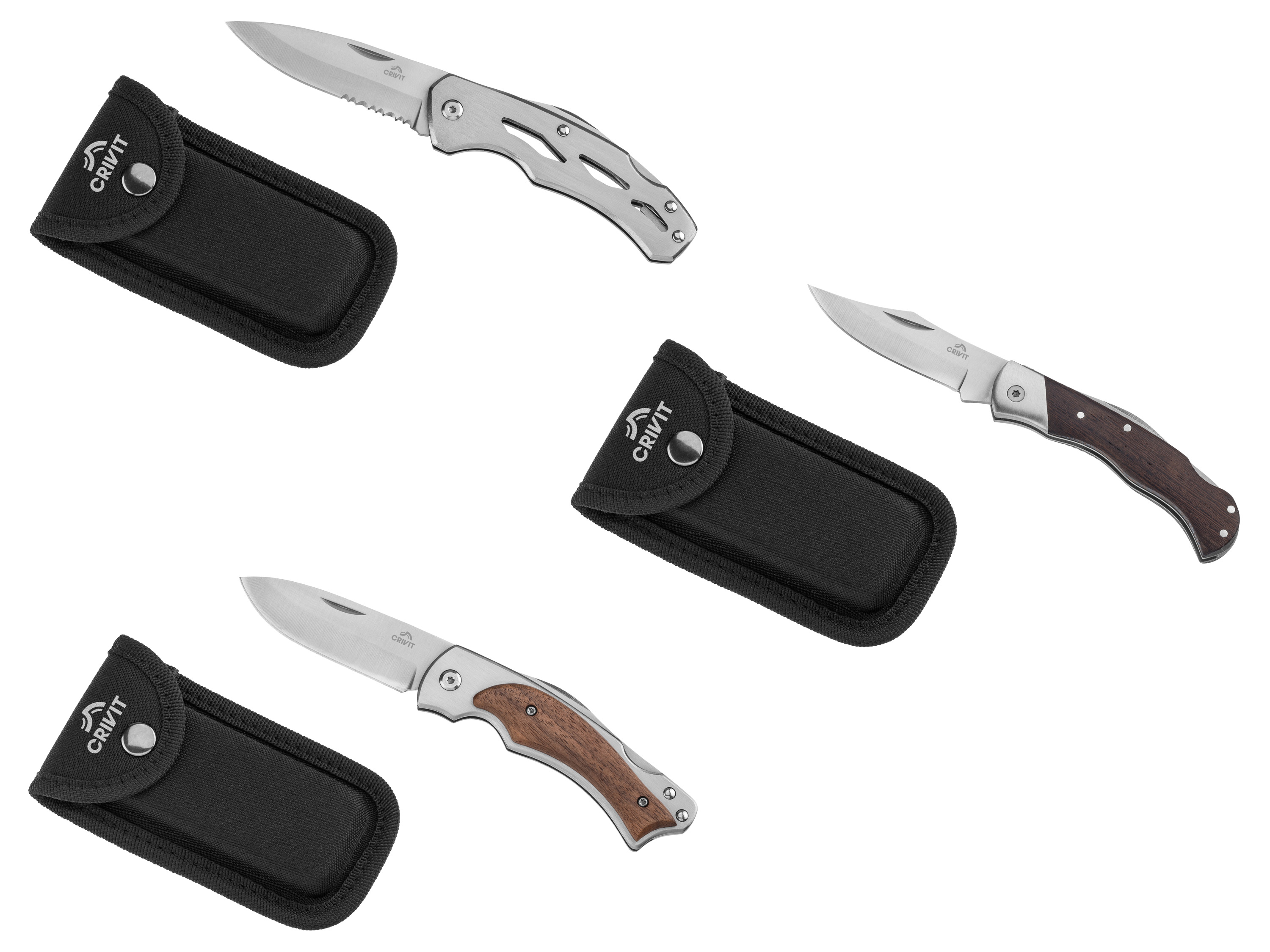 CRIVIT Couteau de poche avec étui ceinture