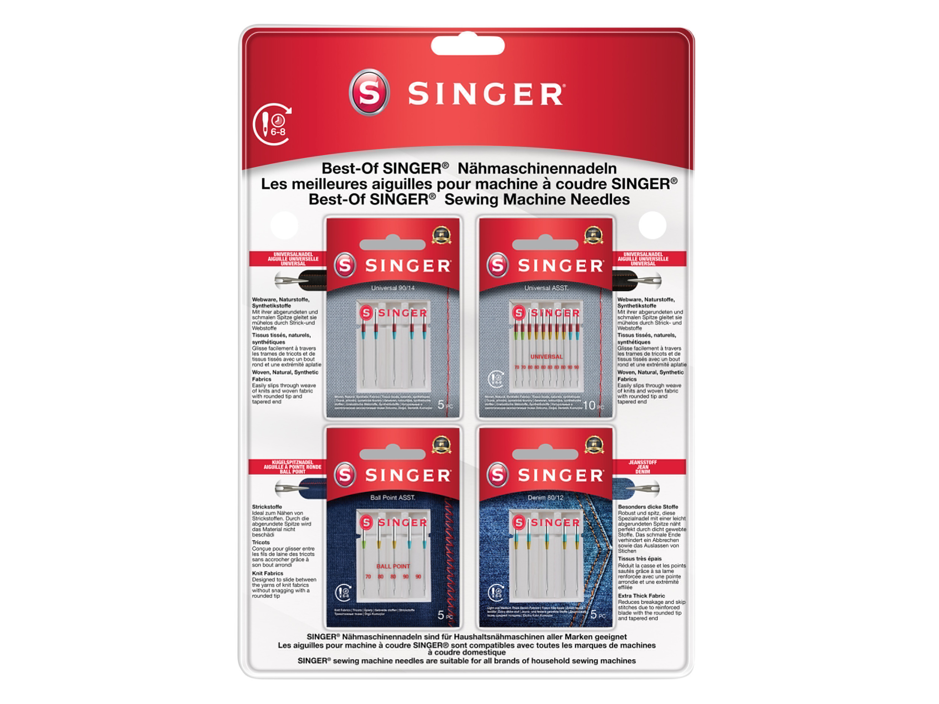SINGER Aiguilles de couture multi-usage