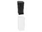Brosse noire et récipient rectangulaire blanc
