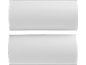 Deux panneaux rectangulaires blancs, ressemblant à des carreaux de céramique ou un revêtement.