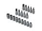 Jeu de douilles Torx et E en chrome vanadium, incluant T70, T60, T55, T50, E24, E22, E20, E18.