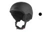 Casque de ski noir mat avec jugulaire et logo discret