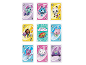 Neuf cartes Uno Junior avec des personnages et des chiffres de Gabby's Dollhouse.
