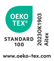 Certificat Standard 100 avec le numéro 2023OK1903 AITEX, www.oeko-tex.com