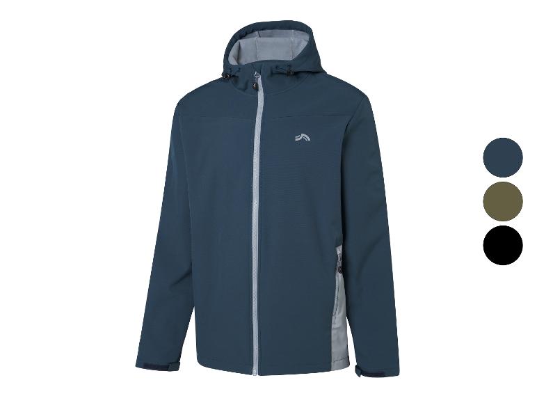 Veste de sport bleu foncé avec fermeture éclair et détails gris, avec options de couleur.