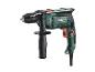 Perceuse à percussion Metabo SBE 650 verte et noire avec poignée auxiliaire