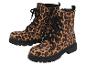 Bottes pour enfants à imprimé léopard avec lacets noirs et fermeture éclair